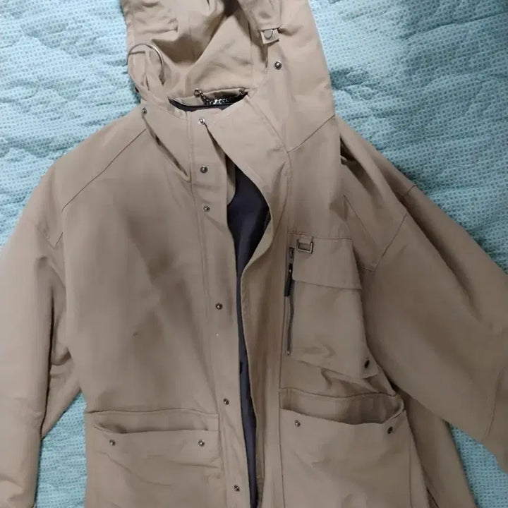 [BUNJANG] Jill Stuart Beige Hooded Coat / 질스튜어트 베이지색 후드 코트
