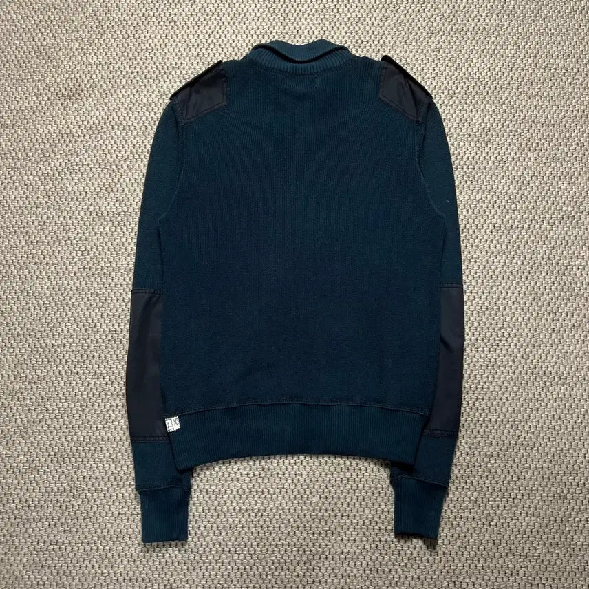 [BUNJANG] Polo Jeans Company Patch Knit Zip-Up Navy M / 폴로 진스 컴퍼니 패치 니트 집업 네이비 M
