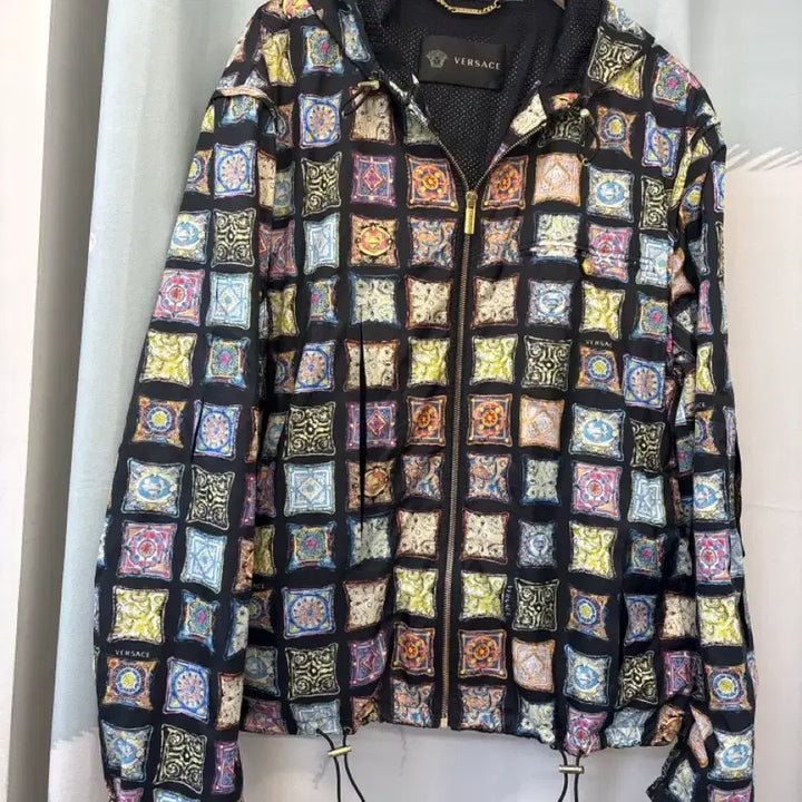 [BUNJANG] Versace Tile Pattern Black Jacket / 베르사체 타일 패턴 블랙 자켓