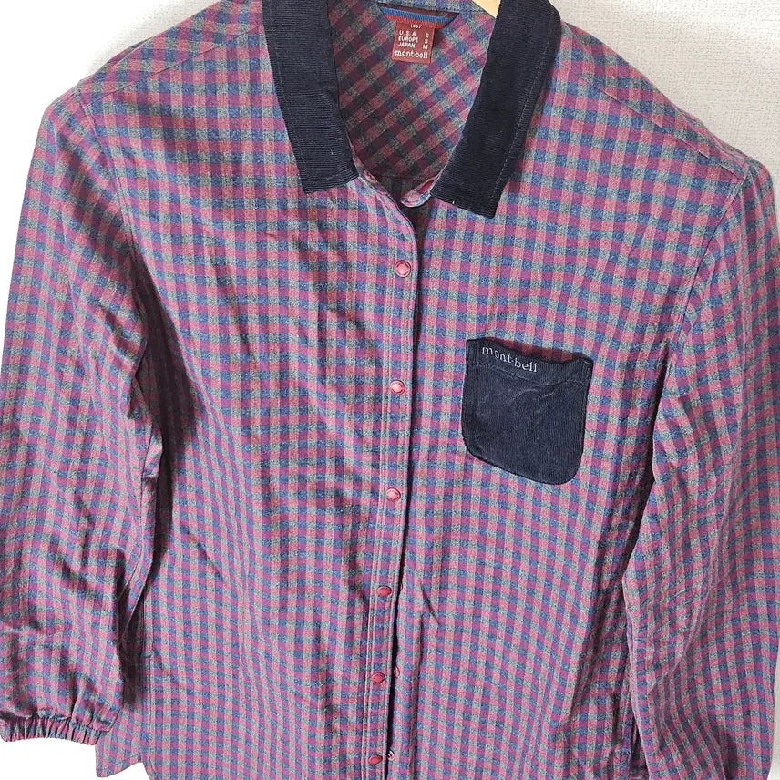 [BUNJANG] Montbell Flannel Suede Button Shirt Jacket M (95) / montbell 몽벨 플란넬 빈티지 마멜 버튼셔츠 자켓 스웨이드 M 95