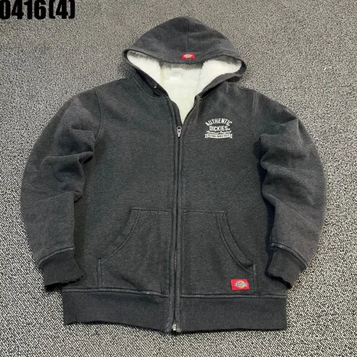 [BUNJANG] Dickies Fleece Lined Hoodie Charcoal 95 / 디키즈 기모 후드 집업 차콜 95 | 0416 [4]
