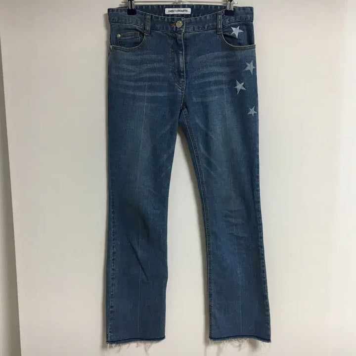 [BUNJANG] Lucky Chouette Embroidered Denim Pants / 럭키슈에뜨 자수 데님 팬츠 36