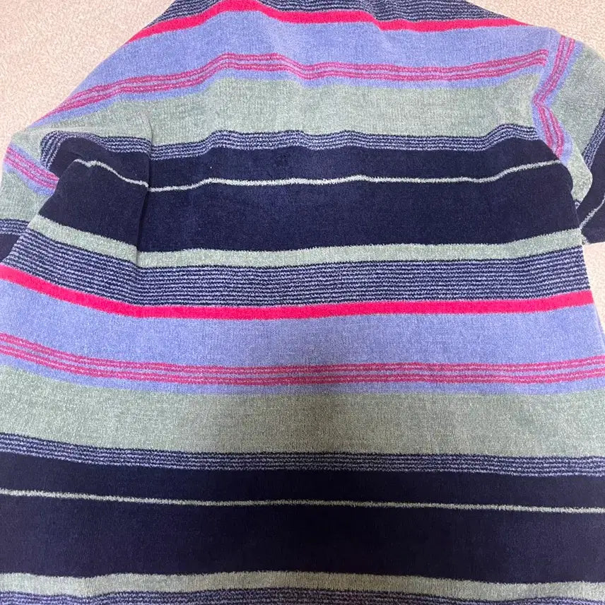 [BUNJANG] A.Y. Seoul Stripe Terry Knit Pullover Mint / 아유서울 스트라이프 테리니트 풀오버 민트색