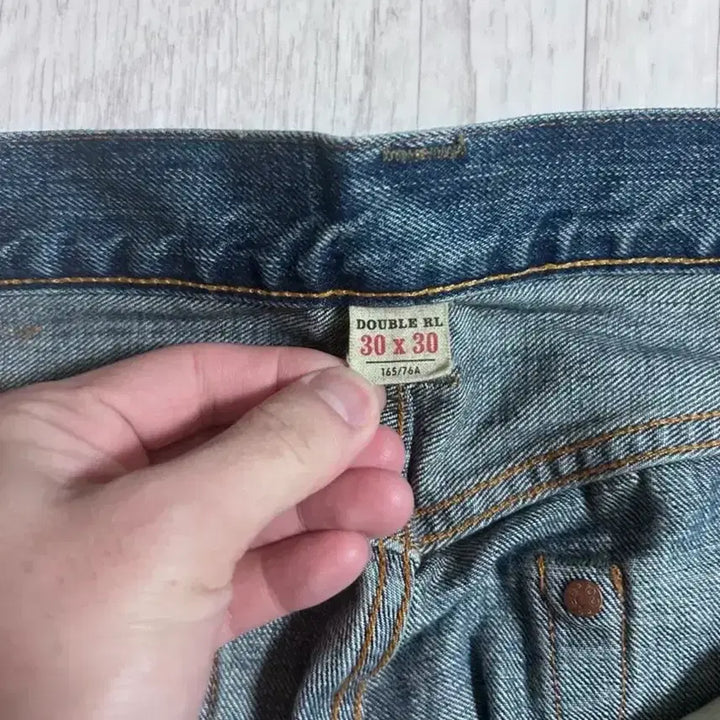 [SOLD OUT] RRL 스트레이트 레그 핏 힐스뷰 워싱 데님 30x30