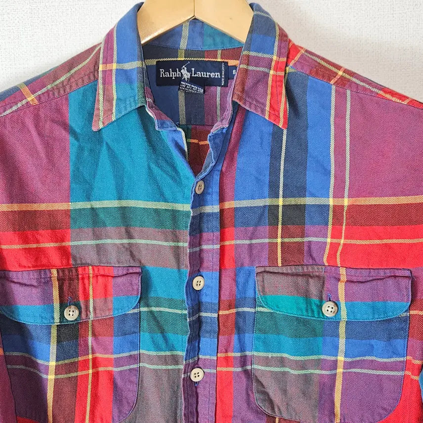 [BUNJANG] 80s Polo Ralph Lauren Plaid Flannel Work Shirt / 80&