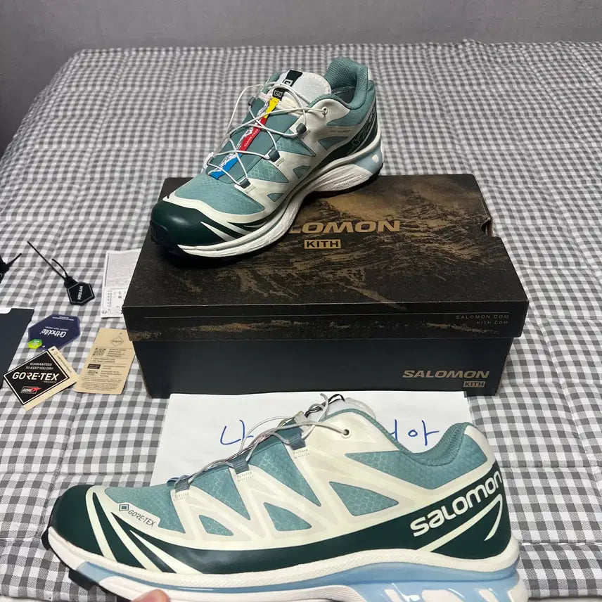 [BUNJANG] Salomon x Kith XT-6 Gore-Tex Trail Sneakers / 275 살로몬x키스 XT-6 고어텍스 트레일 폰데로사 파인 바닐라 아이스
