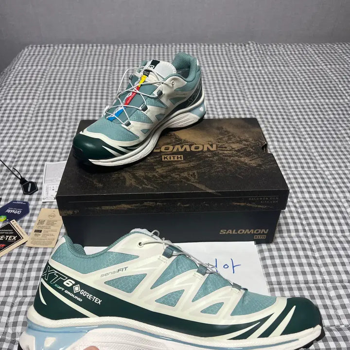 [BUNJANG] Salomon x Kith XT-6 Gore-Tex Trail Sneakers / 275 살로몬x키스 XT-6 고어텍스 트레일 폰데로사 파인 바닐라 아이스
