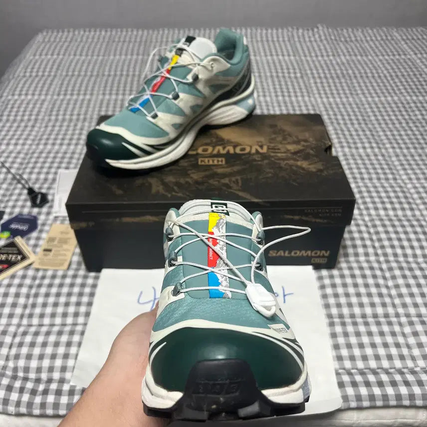 [BUNJANG] Salomon x Kith XT-6 Gore-Tex Trail Sneakers / 275 살로몬x키스 XT-6 고어텍스 트레일 폰데로사 파인 바닐라 아이스