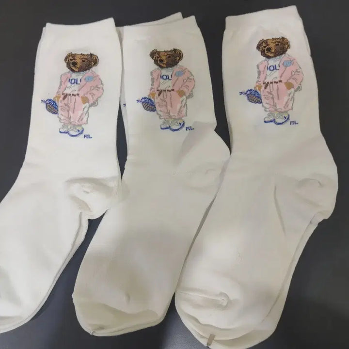 [SOLD OUT] 폴로 랄프로렌 베어 화이트  여성용 양말