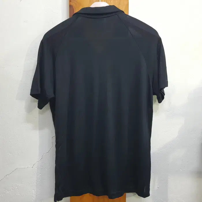 [BUNJANG] Solid Homme Black Shirt-Style Short Sleeve T-shirt (Size 100) / 솔리드옴므 블랙 셔츠형 반팔티(100)