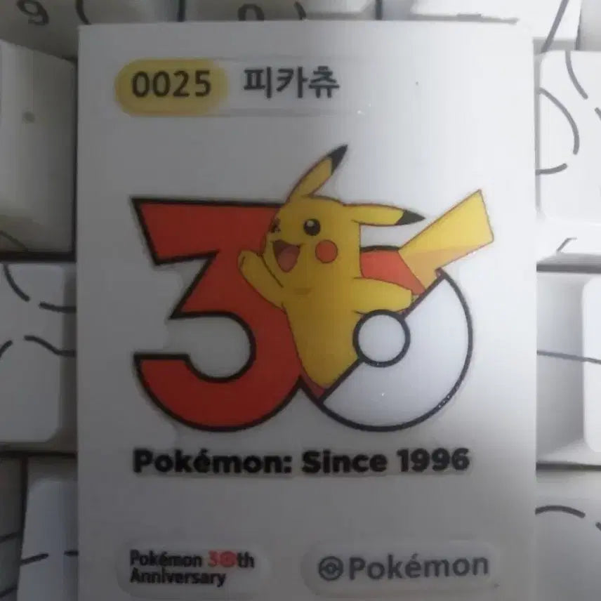 [BUNJANG] Pokemon 30th Anniversary Pikachu Tteok-ssi Sticker / 포켓몬 30주년 피카츄 띠부씰 팔아요