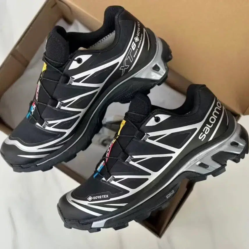 [BUNJANG] Salomon XT-6 Gore-Tex Black Silver Sneakers 270mm / 살로몬 XT-6 고어텍스 블랙 실버 270MM