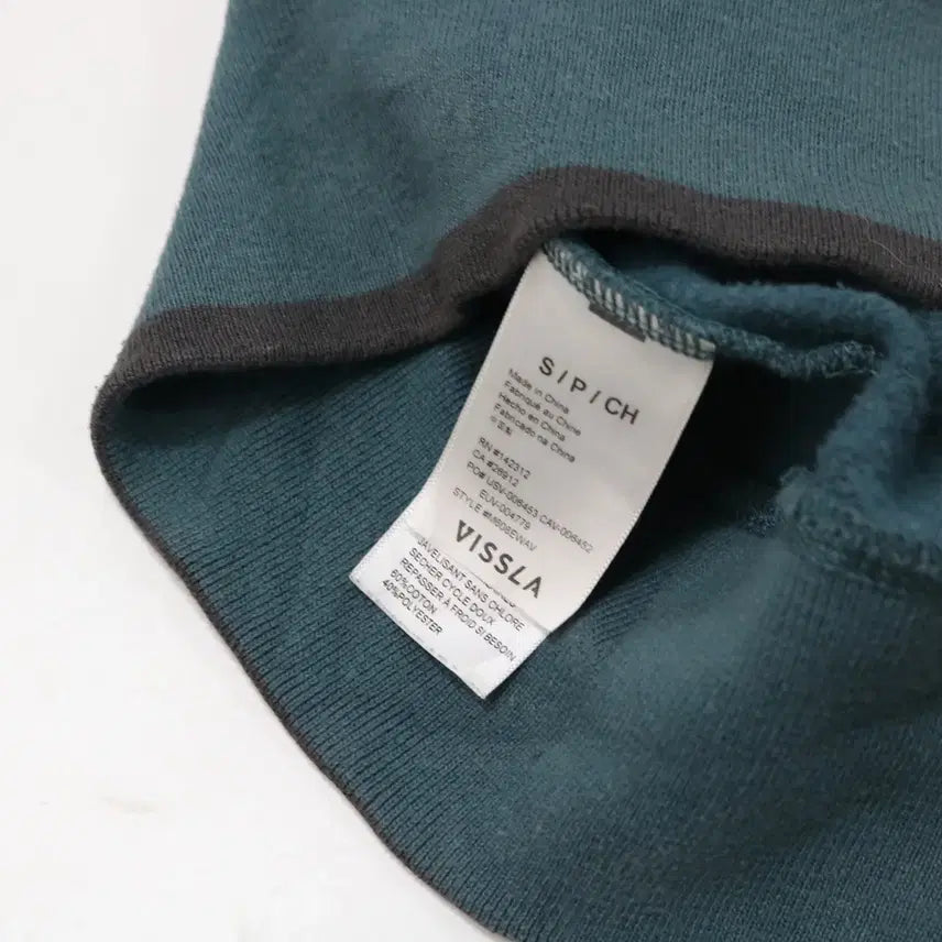[BUNJANG] VISSLA Faded Blue Gray Hooded Zip-up (S) / VISSLA 비슬라 빈티지 페이딩 블루그레이 후드 집업 (S)