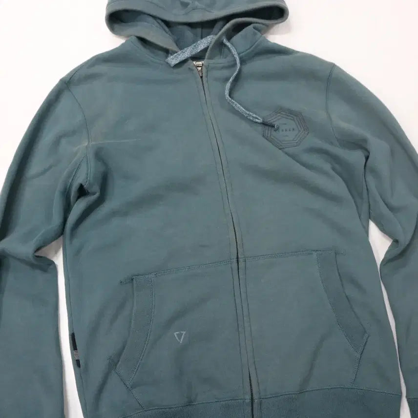 [BUNJANG] VISSLA Faded Blue Gray Hooded Zip-up (S) / VISSLA 비슬라 빈티지 페이딩 블루그레이 후드 집업 (S)
