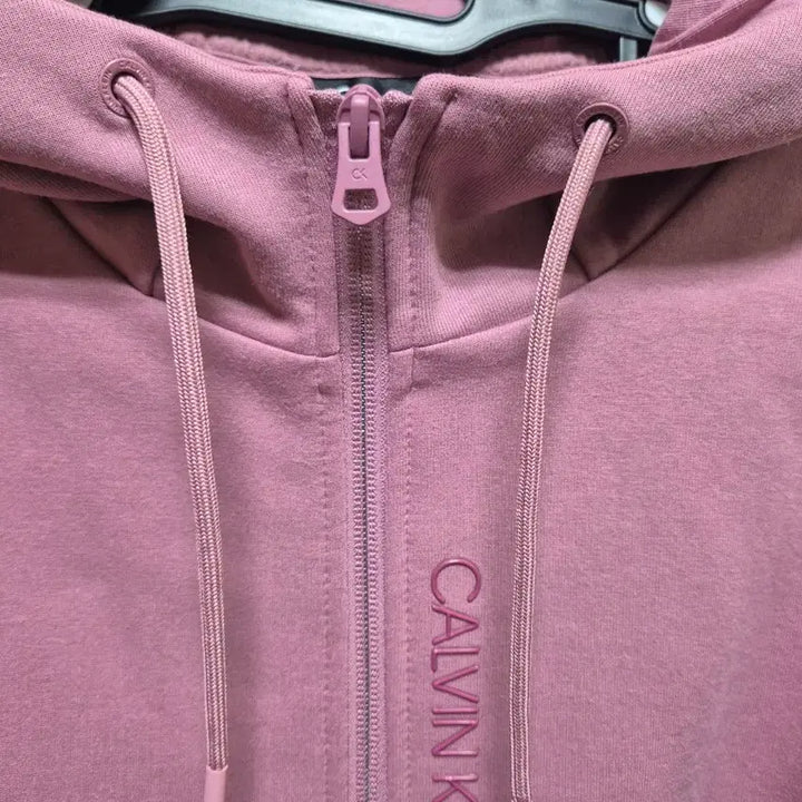 [BUNJANG] Calvin Klein Pink Performance Hooded Zip-Up / 캘빈클라인 CK 퍼포먼스 핑크 후드 집업