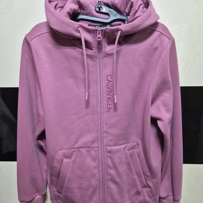 [BUNJANG] Calvin Klein Pink Performance Hooded Zip-Up / 캘빈클라인 CK 퍼포먼스 핑크 후드 집업