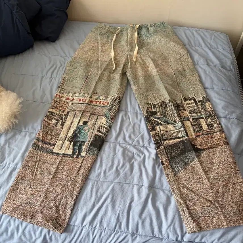 [BUNJANG] Afterpray Vintage Pattern Wide Pants (Men&