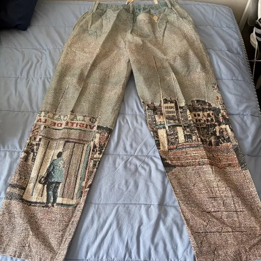 [BUNJANG] Afterpray Vintage Pattern Wide Pants (Men&