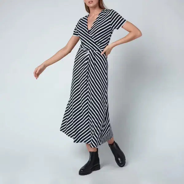[BUNJANG] Tommy Hilfiger Shirring Long Dress XS / 타미힐피거 반팔 셔링 롱 원피스 xs