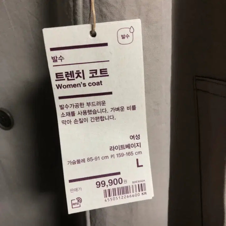 [BUNJANG] Muji Trench Coat L / [새상품] 무인양품 트렌치 코트 L (정가 99,900원)