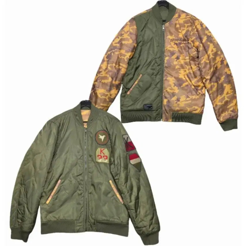 [BUNJANG] KONUS Camouflage Reversible Bomber Jacket M / KONUS 코너스 카모플라쥬 리버시블 양면 항공 점퍼 M
