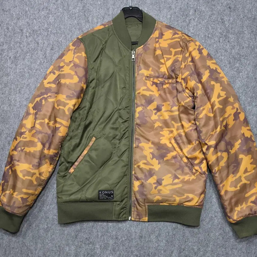 [BUNJANG] KONUS Camouflage Reversible Bomber Jacket M / KONUS 코너스 카모플라쥬 리버시블 양면 항공 점퍼 M