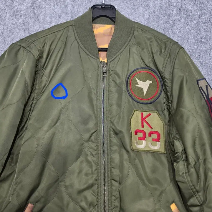 [BUNJANG] KONUS Camouflage Reversible Bomber Jacket M / KONUS 코너스 카모플라쥬 리버시블 양면 항공 점퍼 M