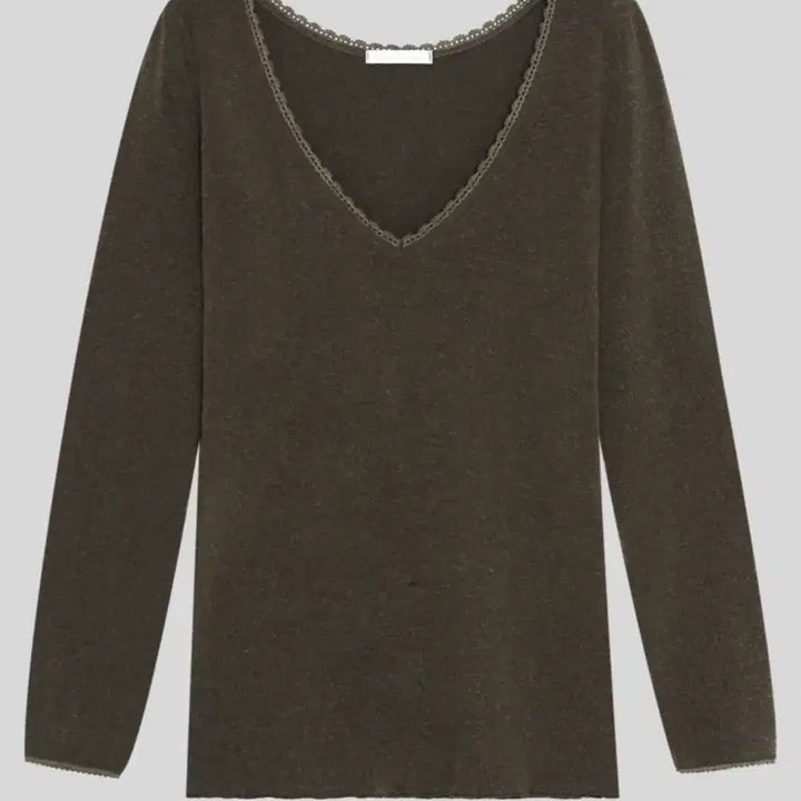 [SOLD OUT] 샵페어리 iris long top (khaki) 아이리스 롱 탑