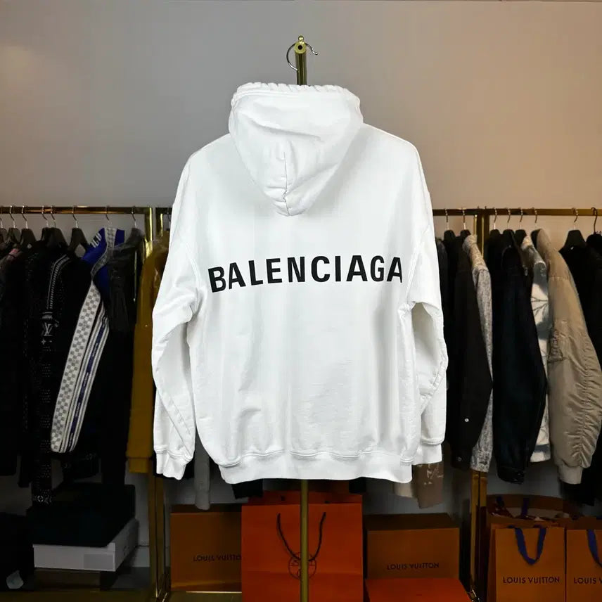 [BUNJANG] Balenciaga Back Logo Hoodie / (S) 발렌시아가 백로고 후드티