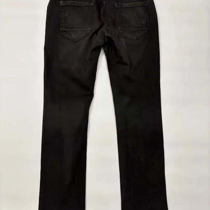 [BUNJANG] Buckroo Distressed Black Denim Jeans / Buckroo 버커루 블랙 디스트로이드 데님 청바지