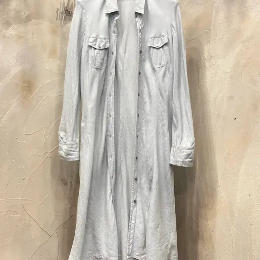 [BUNJANG] Max Mara Marella Linen Long Shirt Dress / 막스마라 Marella마렐라 린넨100% 롱셔츠 원피스 55~66