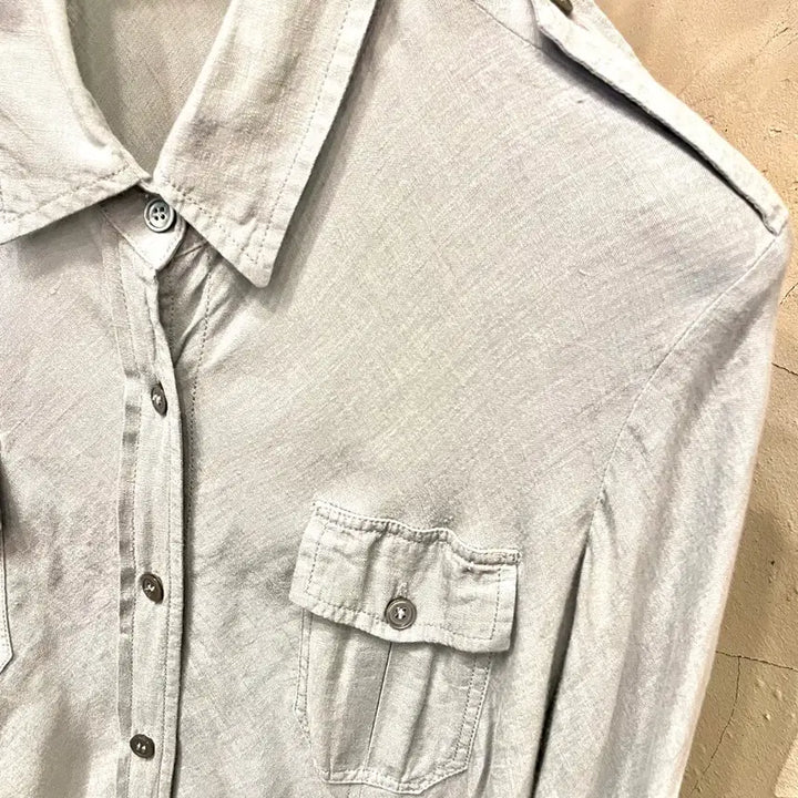 [BUNJANG] Max Mara Marella Linen Long Shirt Dress / 막스마라 Marella마렐라 린넨100% 롱셔츠 원피스 55~66