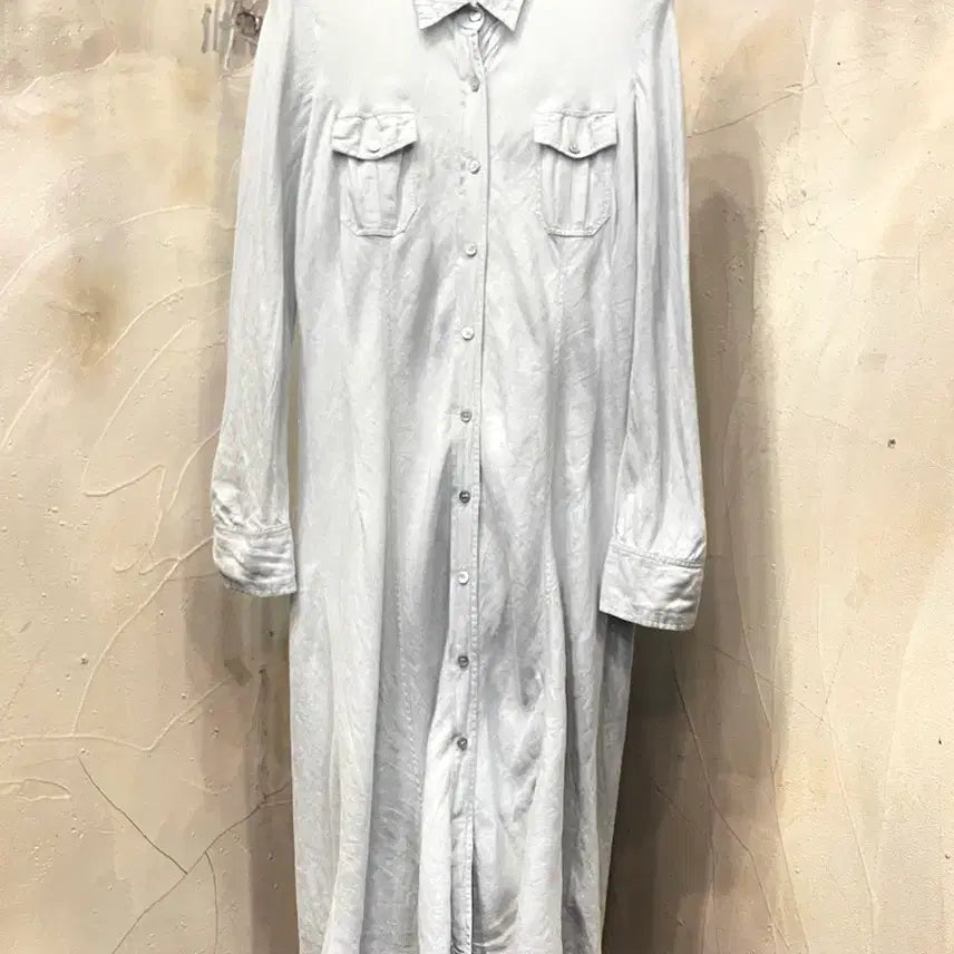[BUNJANG] Max Mara Marella Linen Long Shirt Dress / 막스마라 Marella마렐라 린넨100% 롱셔츠 원피스 55~66