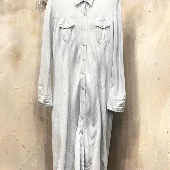 [BUNJANG] Max Mara Marella Linen Long Shirt Dress / 막스마라 Marella마렐라 린넨100% 롱셔츠 원피스 55~66