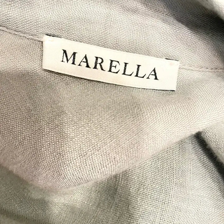 [BUNJANG] Max Mara Marella Linen Long Shirt Dress / 막스마라 Marella마렐라 린넨100% 롱셔츠 원피스 55~66