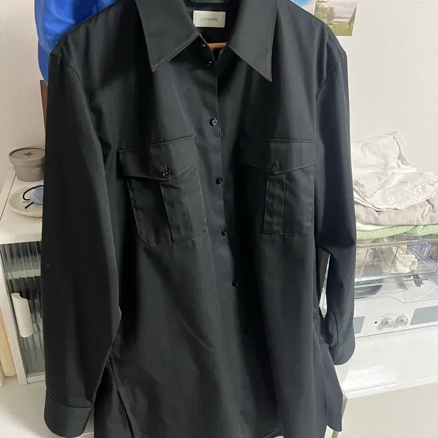 [BUNJANG] Lemaire Officer Shirt Black / 르메르 오피서 셔츠 50사이즈 블랙 판매합니다
