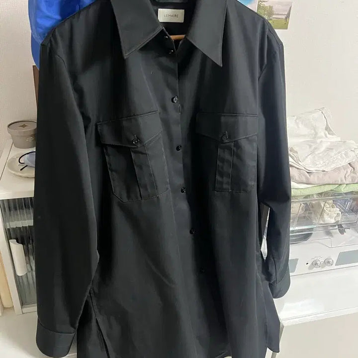 [BUNJANG] Lemaire Officer Shirt Black / 르메르 오피서 셔츠 50사이즈 블랙 판매합니다