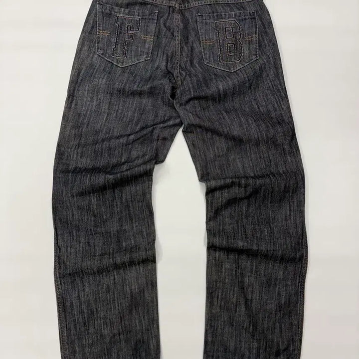 [BUNJANG] FUBU Washed Denim Jeans / FUBU 후부 컬렉션 워싱 데님 청바지