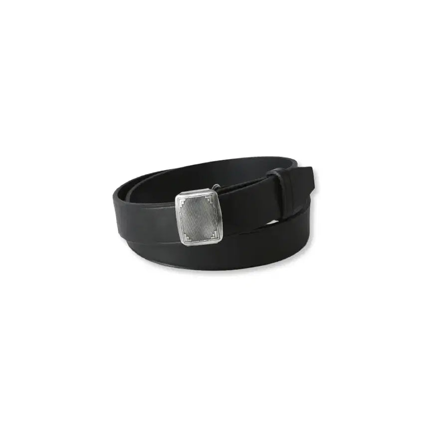 [BUNJANG] Pigbell Belt Black x Silver Buckle / [2]피그벨 벨트 블랙x실버