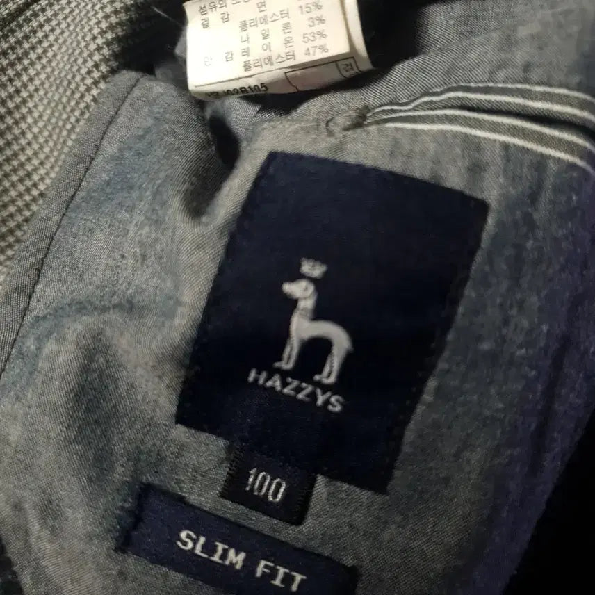[BUNJANG] Hazzys Slim Fit Gray Jacket / 헤지스 간절기용 고급 자켓