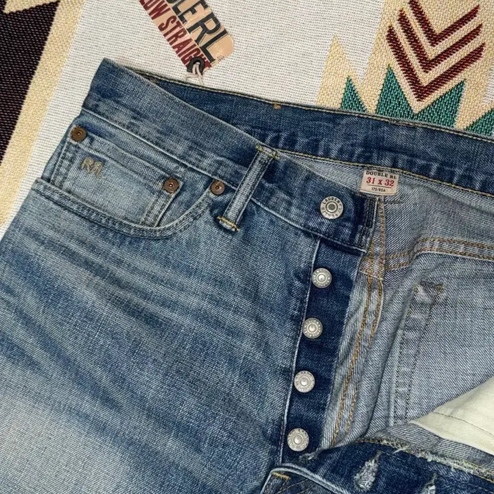 [SOLD OUT] RRL 이스트웨스트 셀비지 데님 로우 스트레이트