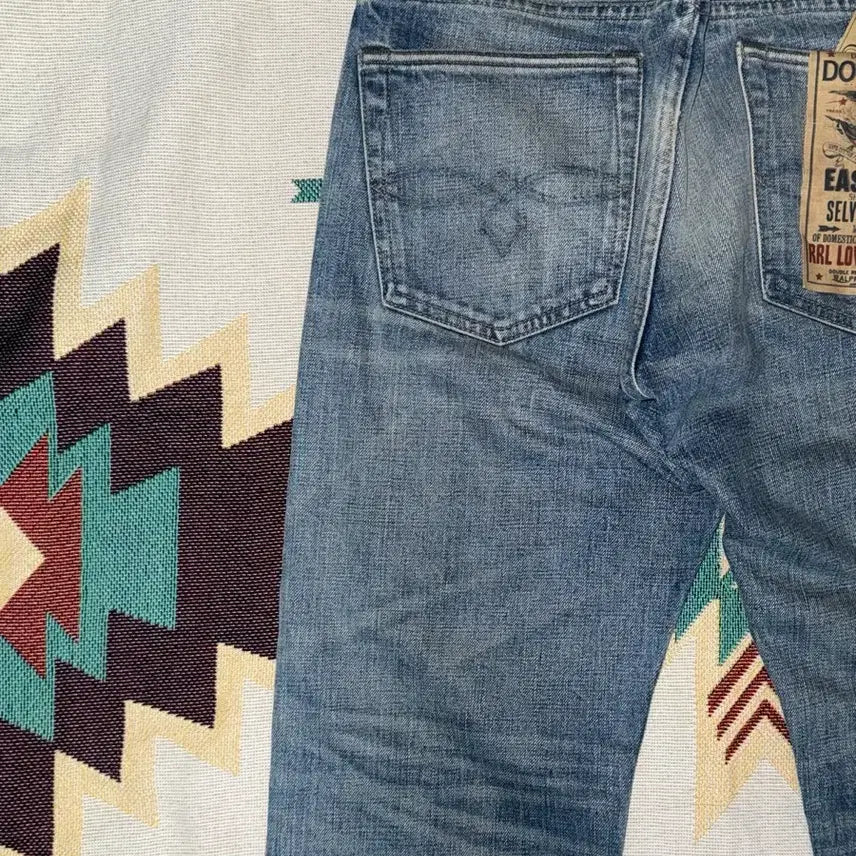 [SOLD OUT] RRL 이스트웨스트 셀비지 데님 로우 스트레이트