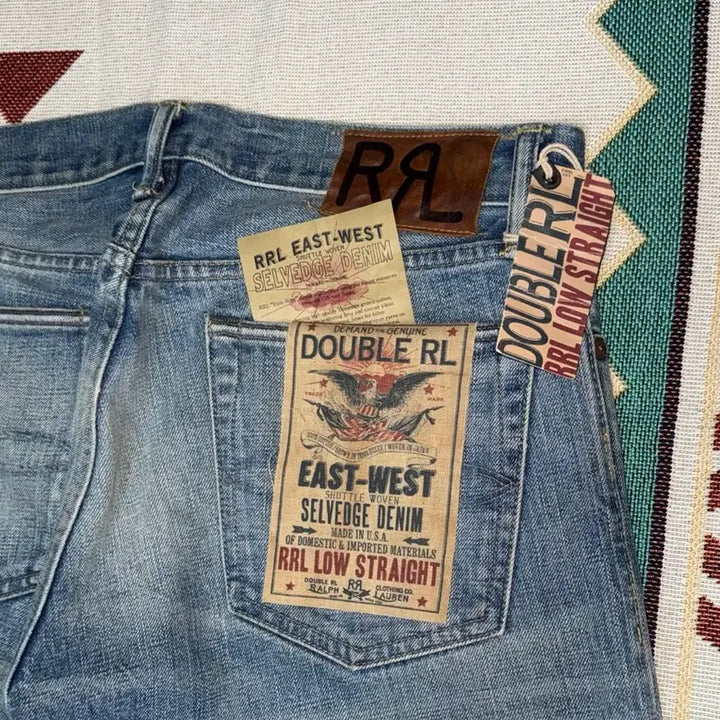[SOLD OUT] RRL 이스트웨스트 셀비지 데님 로우 스트레이트