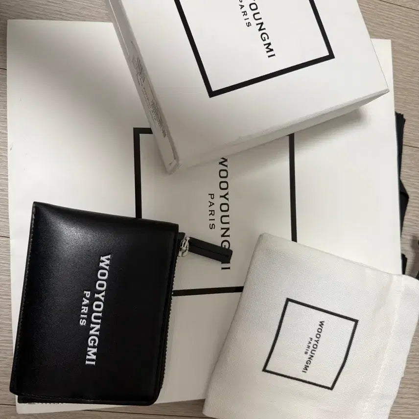 [BUNJANG] Wooyoungmi Black Square Wallet / 우영미 블랙 스퀘어 지갑 풀구성 판매