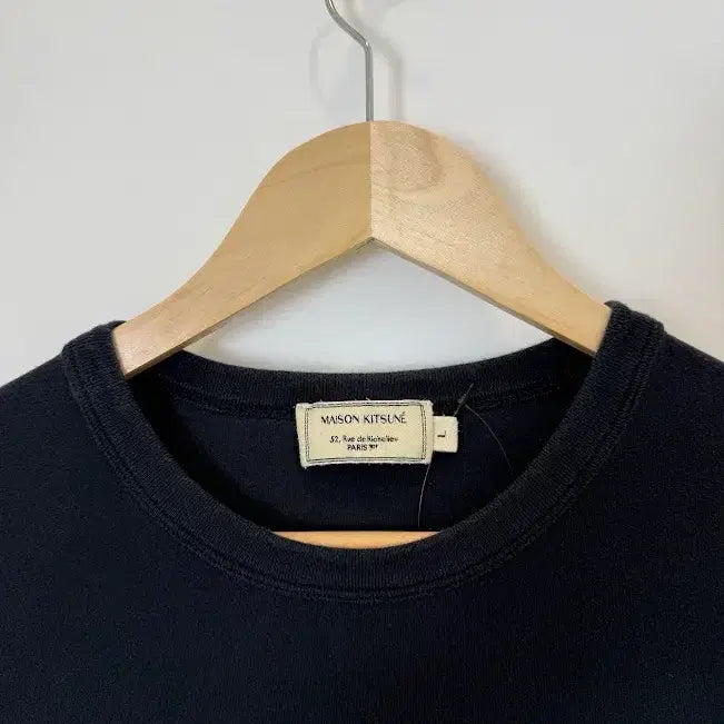 [BUNJANG] Maison Kitsuné Big Pastel Fox Head Short Sleeve T-Shirt Black / 메종키츠네 빅파스텔폭스헤드 반팔티 블랙