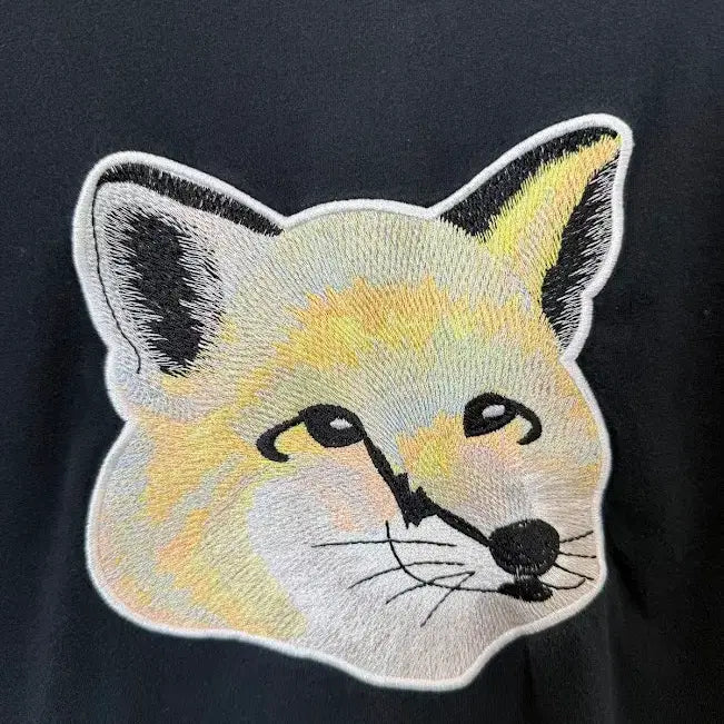 [BUNJANG] Maison Kitsuné Big Pastel Fox Head Short Sleeve T-Shirt Black / 메종키츠네 빅파스텔폭스헤드 반팔티 블랙