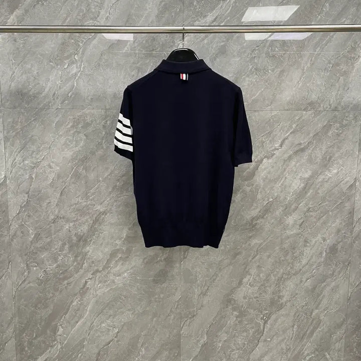 [BUNJANG] Thom Browne Slim Fit Knit T-Shirt / 톰브라운 슬림핏 반팔티셔츠 니트 반팔 4바 여름