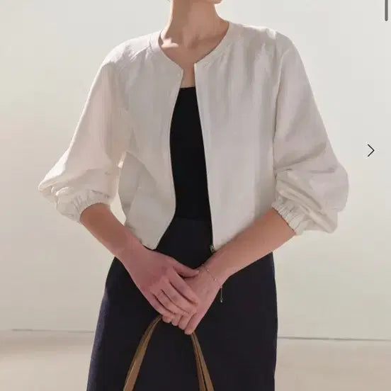 [BUNJANG] SIE Velo Linen Blouson Jacket (Ivory) / SIE 시에 벨로 린넨 블루종 재킷(아이보리)