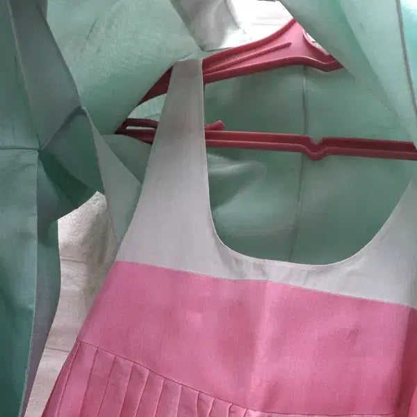 [BUNJANG] Traditional Silk Hanbok Dress / 본견 실크 명주 여성 한복 전통  명절 고전 고급한복 66 M 키165