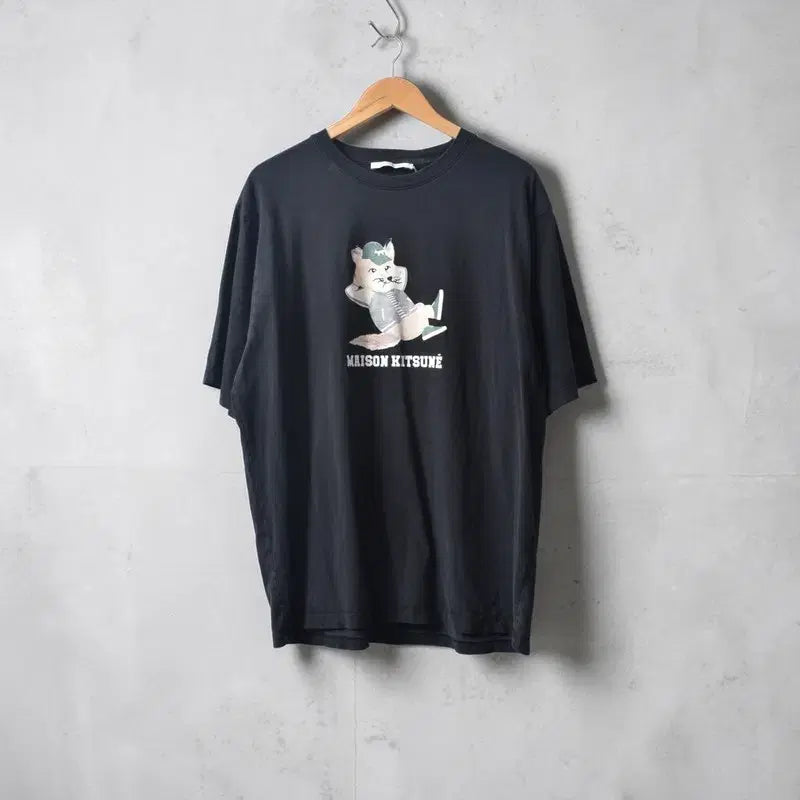 [BUNJANG] Maison Kitsuné Big Fox Graphic T-Shirt Navy XL / 메종키츠네 빅폭스 반팔티 XL M0297